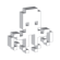 Logo con forma de pulpo hecho de cubos que representan píxeles o voxels